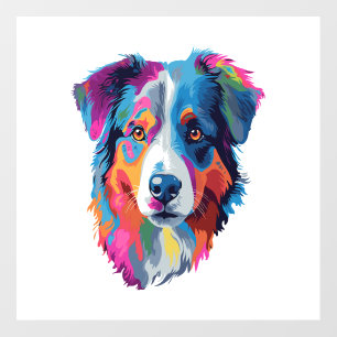 Australian Shepherd Dog Colorful Floor Decals