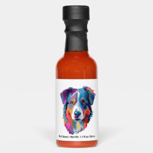 Australian Shepherd Dog Colorful Hot Sauces