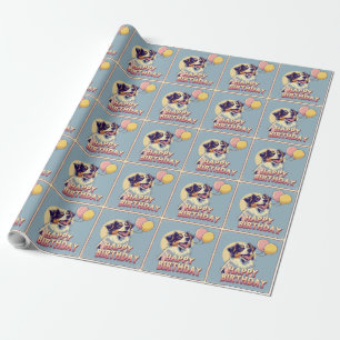 Australian Shepherd Dog Colorful  Wrapping Paper