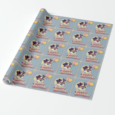 Australian Shepherd Dog Colorful  Wrapping Paper
