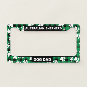 Australian Shepherd Dog Dad License Plate Frame