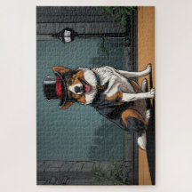 Australian Shepherd Dog Drawing on a Street