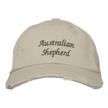 Australian Shepherd Dog Embroidered Baseball Cap by toppings at Zazzle