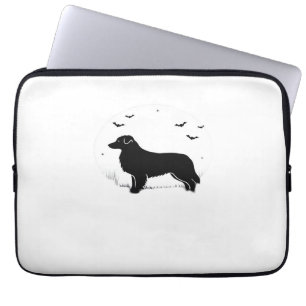 Australian Shepherd Dog – Halloween Moon Silhouett Laptop Sleeve