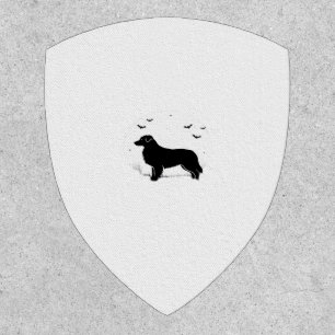 Australian Shepherd Dog – Halloween Moon Silhouett Patch