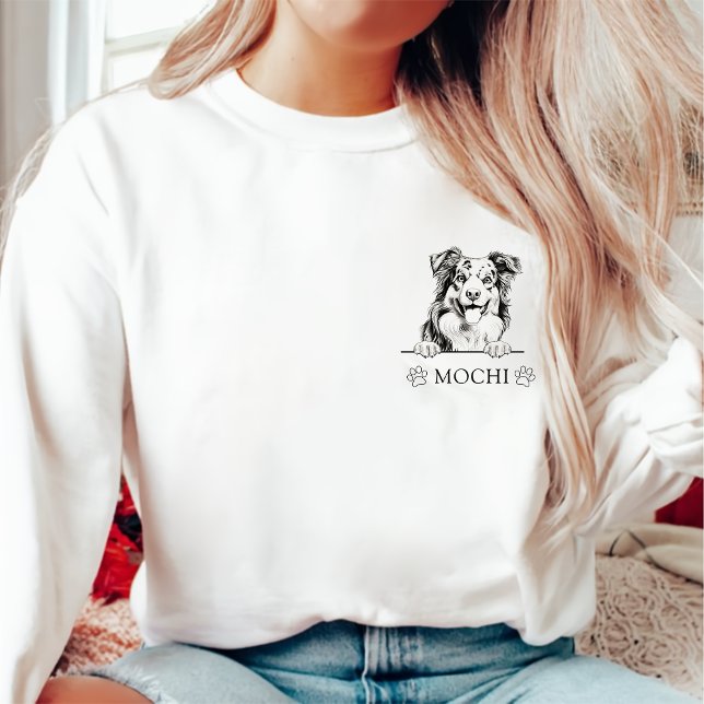 Australian Shepherd Dog Hand Drawing Personalized Sweatshirt (Creator Uploaded)