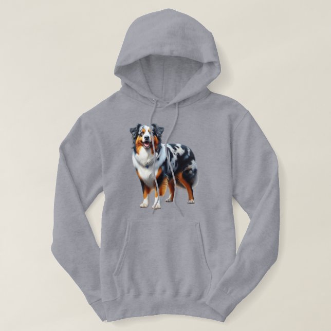 Australian Shepherd Dog Hoodie (Design Front)