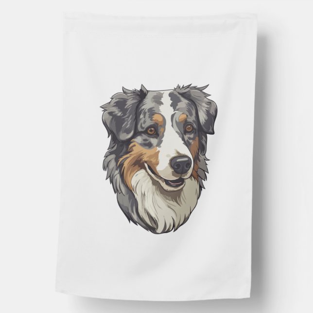 Australian shepherd Dog   House Flag (Front)