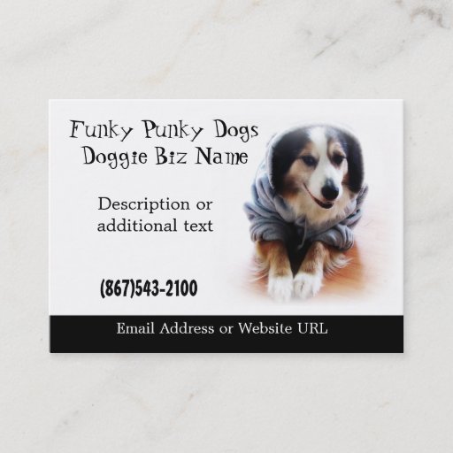 Customizable Australian Shepherd Dog in Hoodie Card Business Card