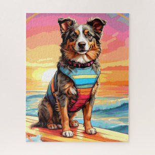 Australian Shepherd dog Jigsaw Puzzle