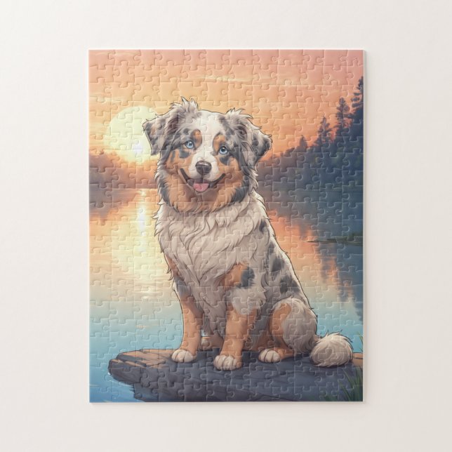 Australian Shepherd dog Jigsaw Puzzle (Vertical)