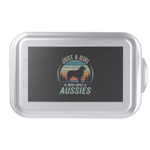Australian Shepherd Dog Lover Retro Sunset Aussies Cake Pan