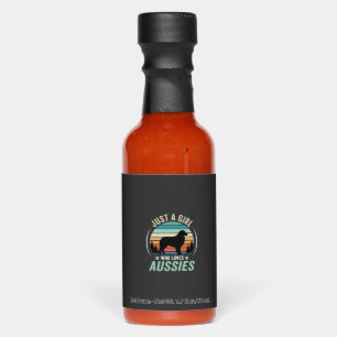 Australian Shepherd Dog Lover Retro Sunset Aussies Hot Sauces