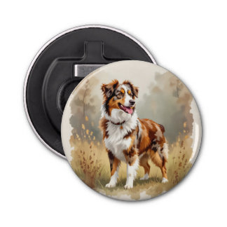 Australian Shepherd Dog Merle Long Tail Bottle Opener