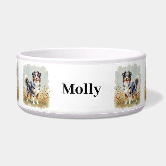 Australian Shepherd Dog Merle Long Tail Bowl