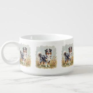 Australian Shepherd Dog Merle Long Tail Bowl