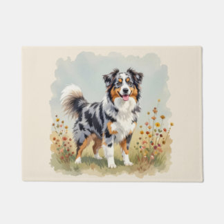 Australian Shepherd Dog Merle Long Tail Doormat