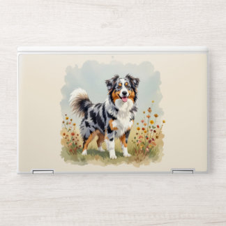 Australian Shepherd Dog Merle Long Tail HP Laptop Skin