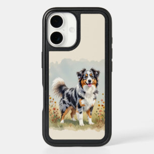 Australian Shepherd Dog Merle Long Tail iPhone 16 Case