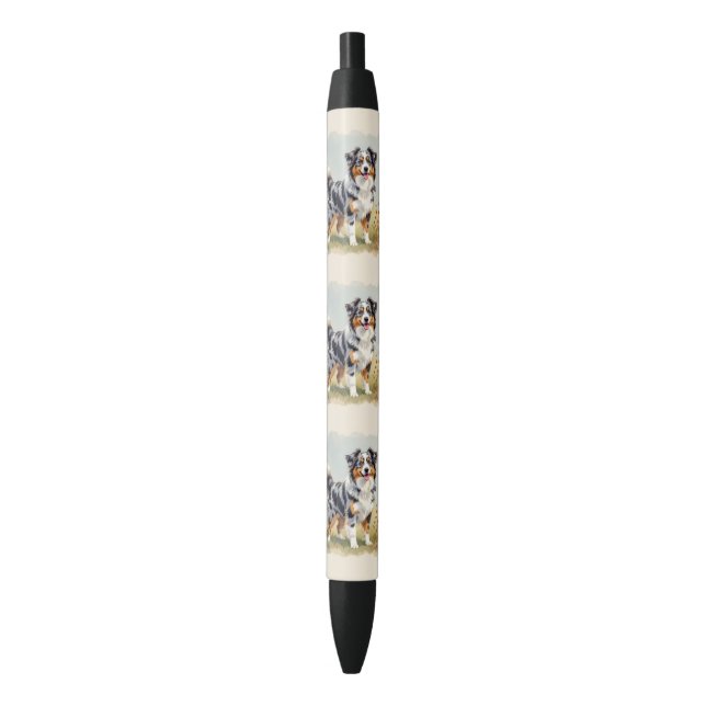 Australian Shepherd Dog Merle Long Tail Pen (Front Vertical)