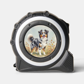 Australian Shepherd Dog Merle Long Tail Tape Measure