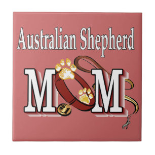 Australian Shepherd Dog MOM Ceramic Tile