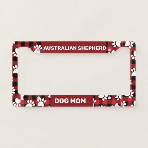 Australian Shepherd Dog Mom License Plate Frame