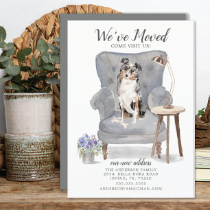 Australian Shepherd Dog Moving Announcement