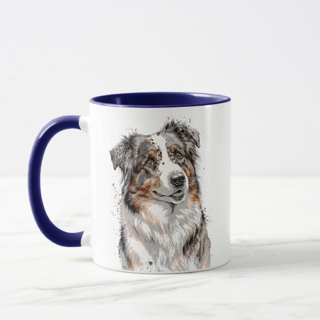 Australian Shepherd Dog  Mug (Left)
