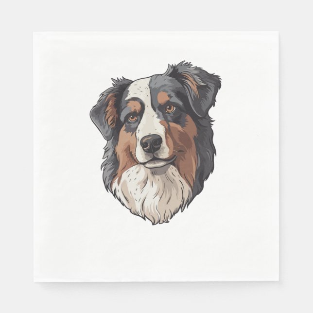 Australian shepherd Dog   Napkins (Front)