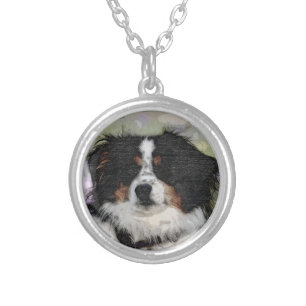 Australian shepherd, Dog, Nature Silver Plated Necklace