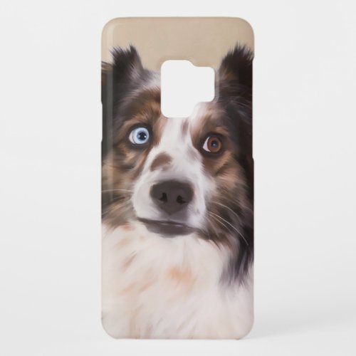 Australian Shepherd Dog Oil Painting Art Case_Mate Samsung Galaxy S9 Case