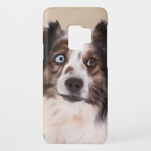 Australian Shepherd Dog Oil Painting Art Case_Mate Samsung Galaxy S9 Case