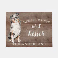 Australian Shepherd Dog Bath Mat Anti-Slip Pet Personalized