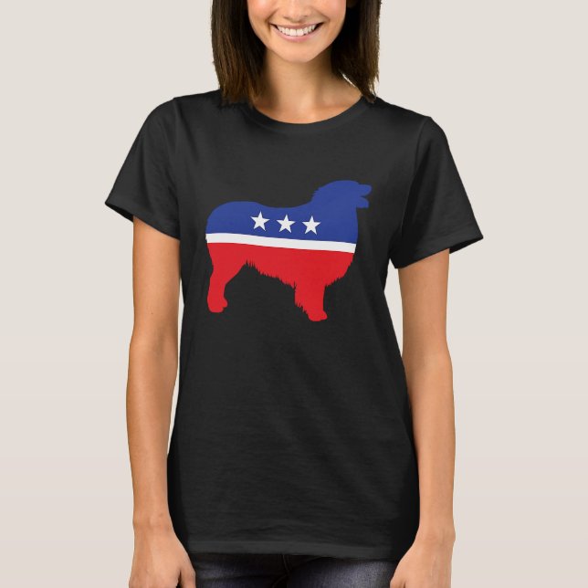 Australian Shepherd Dog  Political Symbol Election T-Shirt (Front)