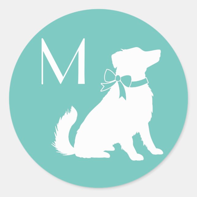 Australian Shepherd Dog Puppy Classic Round Sticker (Front)