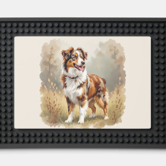 Australian Shepherd Dog Red Merle Aussie Bar Mat