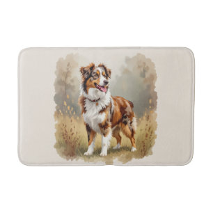 Australian Shepherd Dog Red Merle Aussie Bath Mat