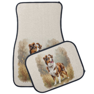 Australian Shepherd Dog Red Merle Aussie Car Floor Mat