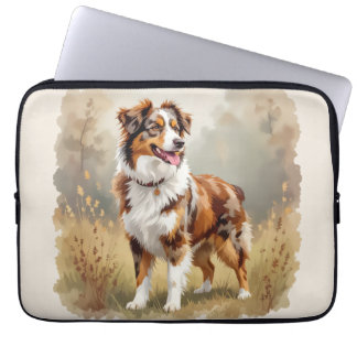Australian Shepherd Dog Red Merle Aussie Laptop Sleeve