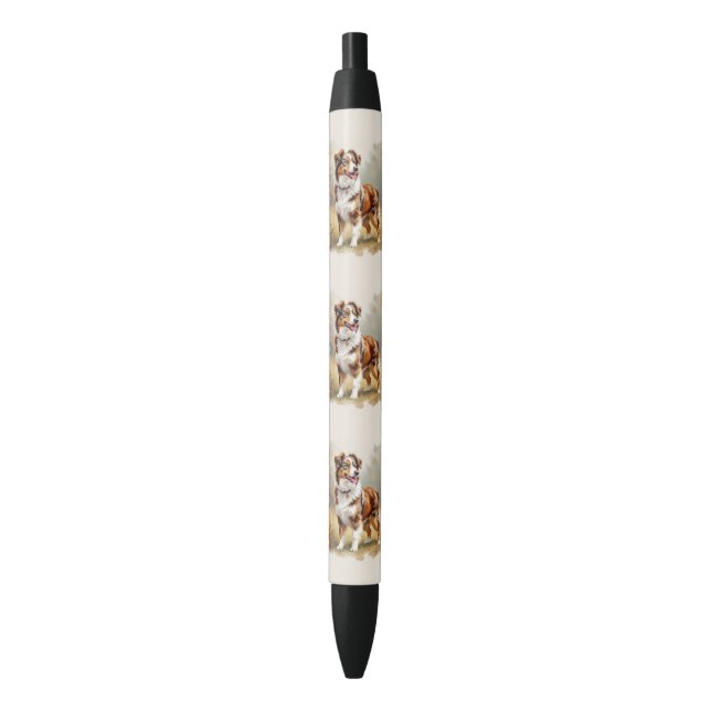 Australian Shepherd Dog Red Merle Aussie Pen (Front Vertical)
