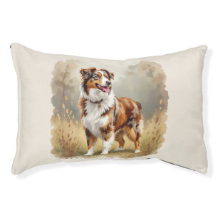 Australian Shepherd Dog Red Merle Aussie Pet Bed