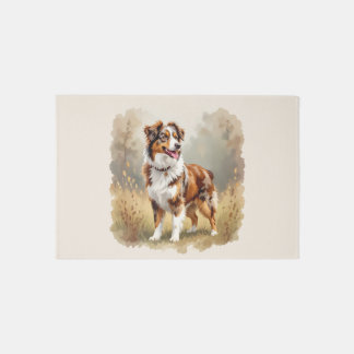 Australian Shepherd Dog Red Merle Aussie Rug