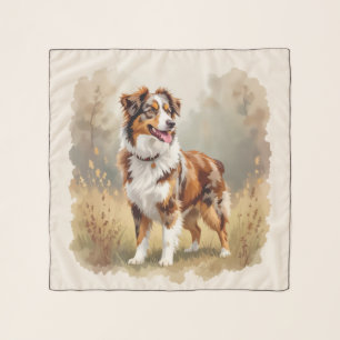 Australian Shepherd Dog Red Merle Aussie Scarf