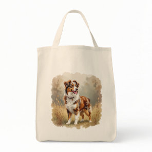 Australian Shepherd Dog Red Merle Aussie Tote Bag