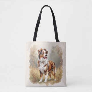 Australian Shepherd Dog Red Merle Aussie Tote Bag
