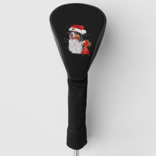 Australian Shepherd Dog Santa Hat Christmas Golf Head Cover