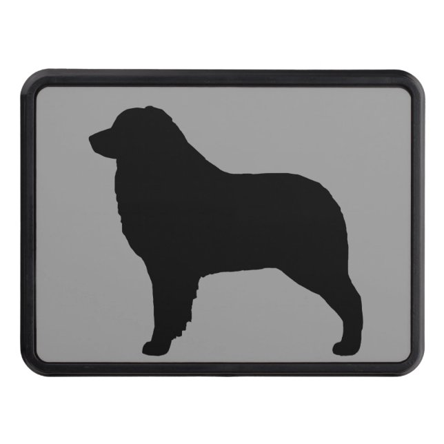 Australian Shepherd Dog Silhouette Hitch Cover (Front)