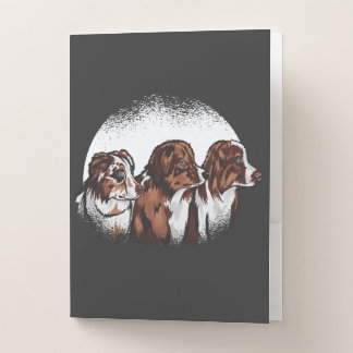 Australian shepherd dogs T-Shirt Pocket Folder