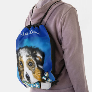 AUSTRALIAN SHEPHERD    DRAWSTRING BAG